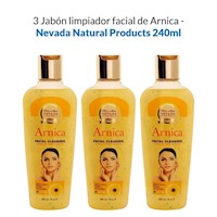 3 Jabón Limpiador Facial De Arnica - Nevada Natural Products 240Ml